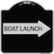 Signmission Boat Launch With Right Arrow Heavy-Gauge Aluminum Architectural Sign, 18" x 18", BS-1818-24405 A-DES-BS-1818-24405 - alternate 1